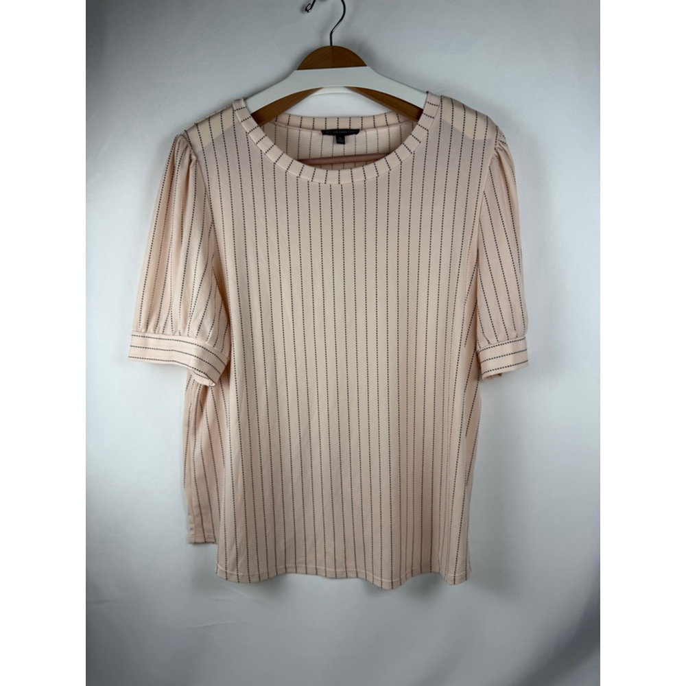 Women's Adrianna Papell Striped Top Peach/Black Size XL $12 w/$25 purchase